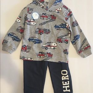 Carters Baby Boy Hero Trucks 2 Piece Set 12 Months